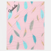 Couverture Polaire Collection Luxe Boho Popular Feathers (Devant)