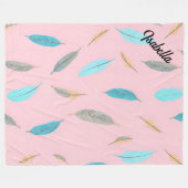 Couverture Polaire Collection Luxe Boho Popular Feathers (Devant (Horizontal))