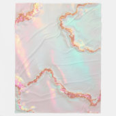 Couverture Polaire Collection Luxe Moderne Rose Pâle Menthe Douce Or (Devant)