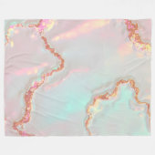 Couverture Polaire Collection Luxe Moderne Rose Pâle Menthe Douce Or (Devant (Horizontal))
