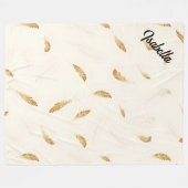 Couverture Polaire Collection Luxueuse Moderne Boho Feathers (Devant (Horizontal))