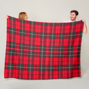 Couverture Polaire Collection moderne Tartan Plaid Traditionnel Rouge