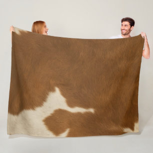 Couverture Polaire Collection moderne Vache Faux Cuir Élégante