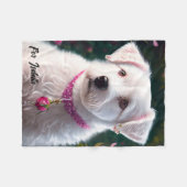 Couverture Polaire Collection Petit Chien Et Rose (Devant (Horizontal))