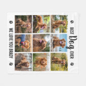 Couverture Polaire Collection photo blanche de Best Dog Ever (Devant (Horizontal))