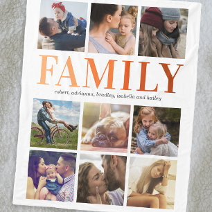 Couverture Polaire Collection photo de la famille moderne 9