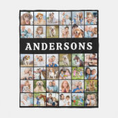 Couverture Polaire Collection photo familiale moderne 36 Noir personn (Devant)