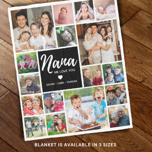 Couverture Polaire Collection photo moderne 17 Nana We Love You White