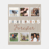 Couverture Polaire Collection photo moderne Beige Friends Forever (Devant)