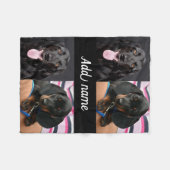 Couverture Polaire Collection photo moderne Blanche en toison, petit (Devant (Horizontal))