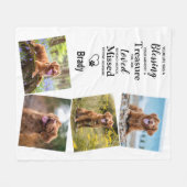 Couverture Polaire Collection photo moderne de chien commémoratif pou (Devant (Horizontal))