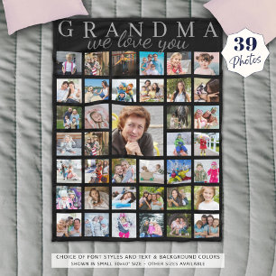 Couverture Polaire Collection photo moderne GRANDMA NOUS VOUS AIMONS