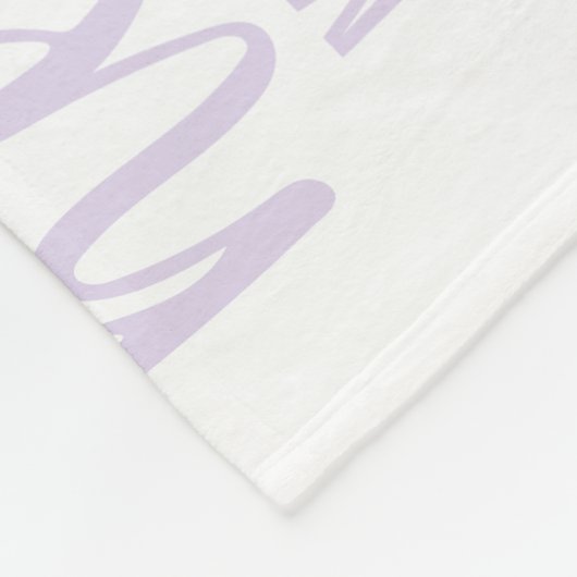 Couverture Polaire Collection photo moderne Hello World Lavender Purp (Coin)