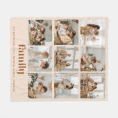 Couverture Polaire Collection photo neutre moderne Nom de famille (Devant (Horizontal))