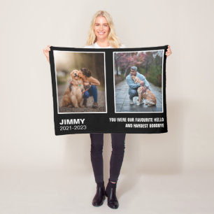 Couverture Polaire Collection photo personnalisée Black Dog Memorial