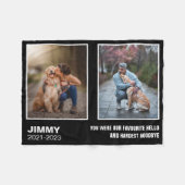 Couverture Polaire Collection photo personnalisée Black Dog Memorial  (Devant (Horizontal))