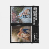 Couverture Polaire Collection photo personnalisée Black Dog Memorial  (Devant)