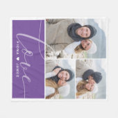 Couverture Polaire Collection photo violet moderne Amour Personnalisé (Devant (Horizontal))