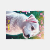 Couverture Polaire Collection rose Et Belle Chienne (Devant (Horizontal))