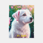 Couverture Polaire Collection rose Et Belle Chienne (Devant)