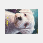 Couverture Polaire Collection rose Et Chien Sucré (Devant (Horizontal))