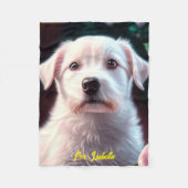 Couverture Polaire Collection rose Et Petits Chiens (Devant)