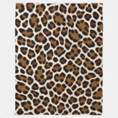 Couverture Polaire Collection tendance Leopard blanc haut de gamme (Devant)