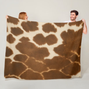Couverture Polaire Collection tendance Vache Faux Cuir Elégante