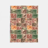 Couverture Polaire Collection vintage australienne de timbres postés (Devant)