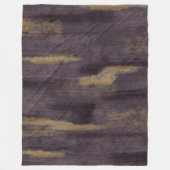 Couverture Polaire Colles douces Abstraites Plum profond & Or (Devant)