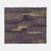 Couverture Polaire Colles douces Abstraites Plum profond & Or (Devant (Horizontal))