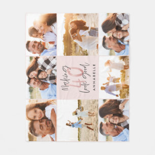 Couverture Polaire Colloque photo-parties scintillant rose de 40 ans 