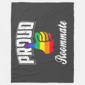 Couverture Polaire Colocataire Gay Pride (Devant)