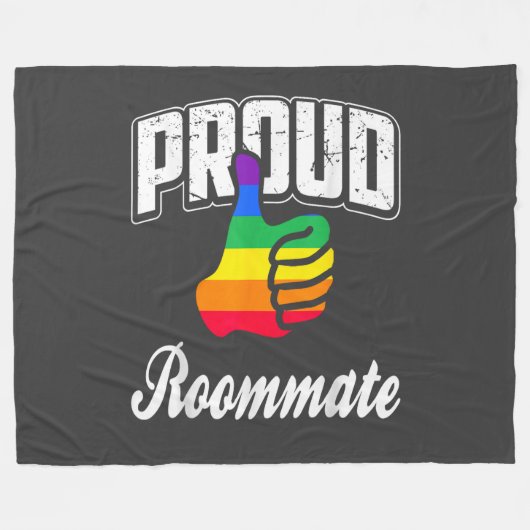 Couverture Polaire Colocataire Gay Pride (Devant (Horizontal))