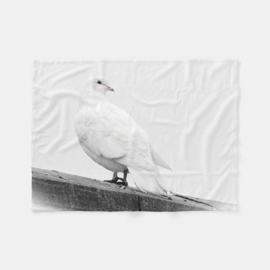 Couverture Polaire Colombe de blanc (Devant (Horizontal))