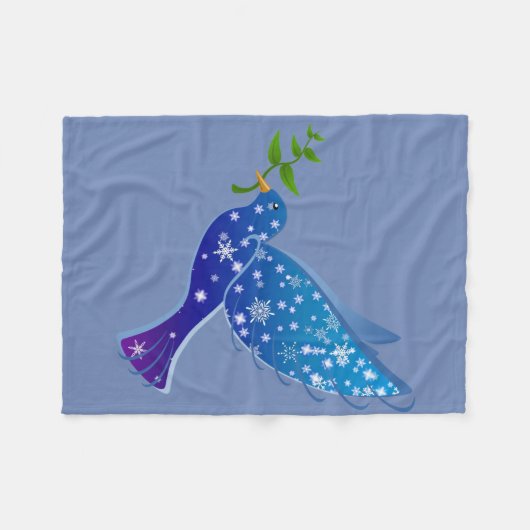 Couverture Polaire Colombe paisible (Devant (Horizontal))