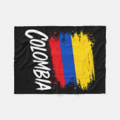 Couverture Polaire Colombia Lover Colombian Flag  (Devant (Horizontal))