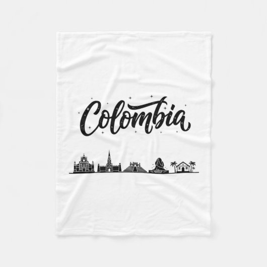 Couverture Polaire Colombia Skyline Travel Vacation Outfits  (Devant)