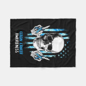 Couverture Polaire Colon Cancer Sensibilisation Cadeaux Costumes crân (Devant (Horizontal))