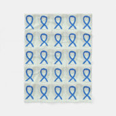 Couverture Polaire Colon Cancer Sensibilisation Ribbon Soft Fleece Bl (Devant)