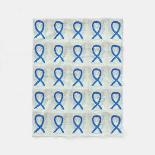 Couverture Polaire Colon Cancer Sensibilisation Ribbon Soft Fleece Bl