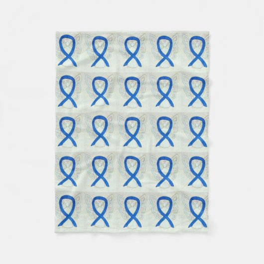 Couverture Polaire Colon Cancer Sensibilisation Ribbon Soft Fleece Bl (Devant)
