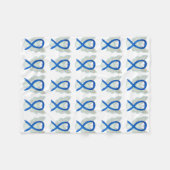 Couverture Polaire Colon Cancer Sensibilisation Ribbon Soft Fleece Bl (Devant (Horizontal))