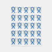 Couverture Polaire Colon Cancer Sensibilisation Ribbon Soft Fleece Bl (Devant)
