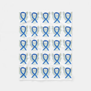 Couverture Polaire Colon Cancer Sensibilisation Ribbon Soft Fleece Bl