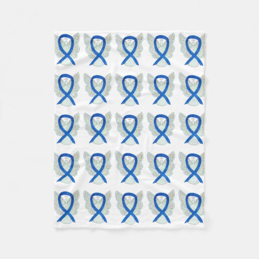 Couverture Polaire Colon Cancer Sensibilisation Ribbon Soft Fleece Bl (Devant)
