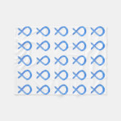 Couverture Polaire Colon Cancer Sensibilisation Ribbon Soft Fleece Bl (Devant (Horizontal))