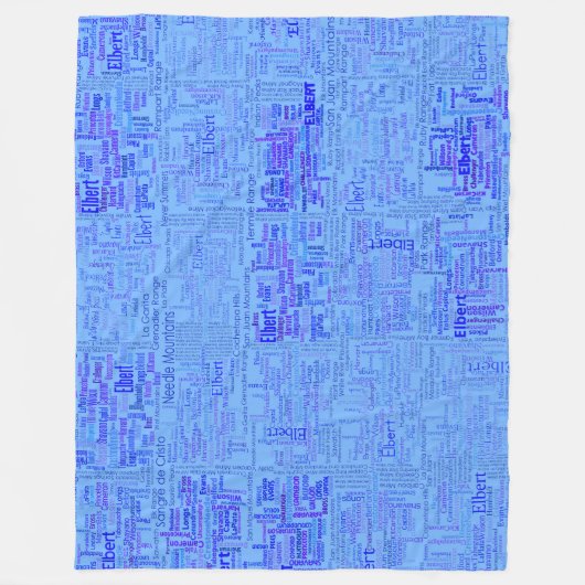 Couverture Polaire Colorado Fourteeners (Devant)