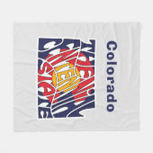 Couverture Polaire Colorado Surnom Word Art (Devant (Horizontal))