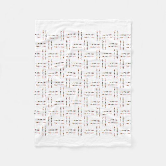 Couverture Polaire Coloré Amusant ÉcoConvivial (Devant)